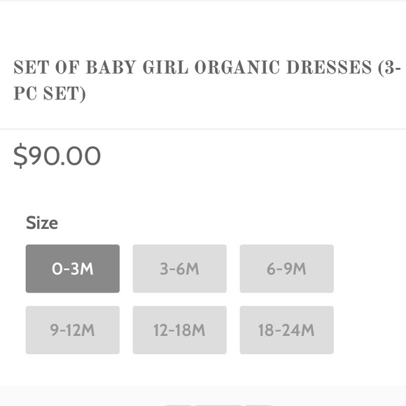 3 Piece 100% Organic Cotton Dress Set - Picture 2 of 4